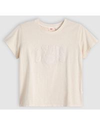 Levi's - Levi's Srt Applique Varsity Logo Swan Graphic Print Boxy T-Shirt - Lyst