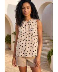 Roman - Spot Print Tie Detail Vest Top - Lyst