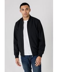 Tokyo Laundry - Seersucker Bomber Jacket With Zip-Up And Side Pockets - Lyst