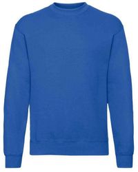 Fruit Of The Loom - Sweatshirt Met Klassieke Schouder (koningsblauw) - Lyst