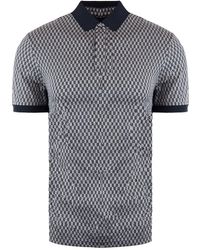 Armani - Emporio Printed Polo Shirt Cotton - Lyst