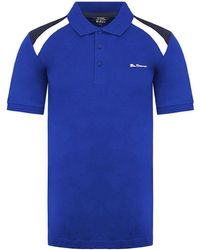 Ben Sherman - Short Sleeve Collared Blue S Polo Shirt 0065225 Ink - Lyst