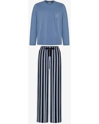 Penti - Steel Striped Long Sleeve Pajama Set - Lyst