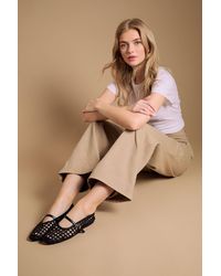 Oasis - Alex Faux Leather Woven Mary-Jane Ballet Pumps - Lyst
