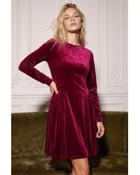 D.u.s.k - Velvet Godet Stretch Dress - Lyst