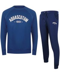 Aquascutum - Old School Crewneck Tracksuit Set Cotton - Lyst