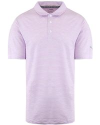 PUMA - Drycell Short Sleeve Stripe Caddle Polo Shirt 595115 17 - Lyst