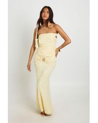 Boohoo - Jacquard Wrap Trim Maxi Skirt - Lyst