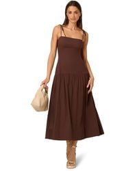 Adrianna Papell - Solid Midi Dress - Lyst
