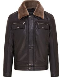 Infinity Leather - Trucker Shirt Jacket- Tornio Lamb Leather - Lyst