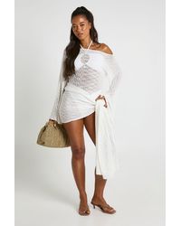 Boohoo - Textured Knit Sarong - Lyst