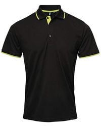 PREMIER - Coolchecker Contrast Pique Polo Shirt /Lime) - Lyst
