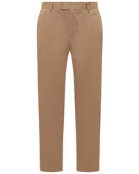 Burberry - Shilton Katoenen Camel Beige Chino Broek - Lyst