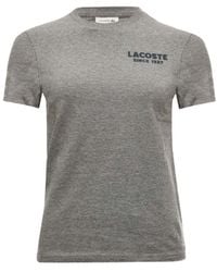 Lacoste - T-shirt Voor In Grijs - Lyst