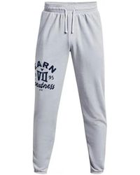 Under Armour - Project Rock Grey Heavyweight Terry Pants - Lyst