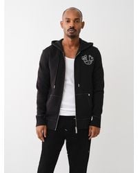 True Religion - Paisley Chenille Zip Up Hoodie - Lyst