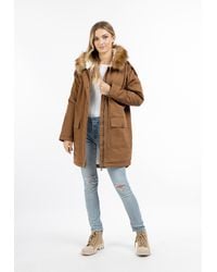 Dreimaster - Winter Parka Zandwit - Lyst