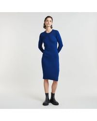 G-Star - Plated Slim Knitted Dress - Lyst