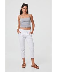 Izabel London - High Waist Skinny Cropped Trousers - Lyst