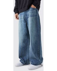 BoohooMAN - Denim Parachute Washed Jeans - Lyst