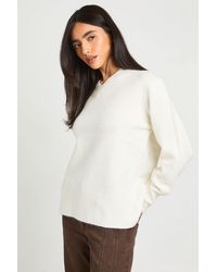 Boohoo - Soft Knit V Neck Jumper - Lyst