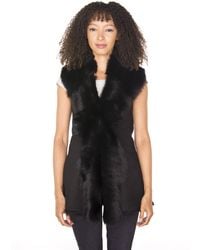 Infinity Leather - Toscana Sheepskin Long Gilet-Sorocaba - Lyst