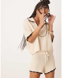 ASOS - Knitted Polo Shirt With Tipping Detail Co-Ord - Lyst