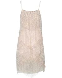 Ted Baker - Ladies Diveria Rhinestone Fringe Mini Dress (Nude) - Lyst
