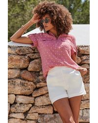 Sosandar - Coral Zip Front Utility Tunic Top - Lyst