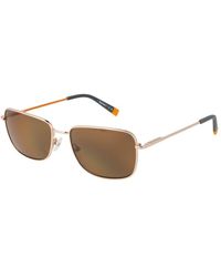 Timberland - Gold Metal Sunglasses - Lyst