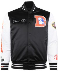 Mitchell & Ness - Nfl Denver Broncos Satin Bomber Jacket - Lyst