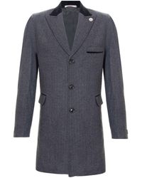 TruClothing - 3/4 Long Crombie Overcoat Jacket Herringbone Tweed Coat Peaky Blinder - Lyst