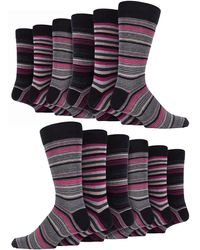 Sock Snob - 12 Pair Multipack Cotton Colourful Striped Dress Socks - Lyst