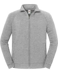 Fruit Of The Loom - Iconic Premium Sweat Jacket (Athletic Heather) - Lyst