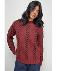 Warehouse - Whipstitch Detail Oversized Jumper - Lyst