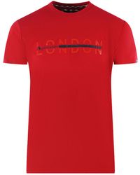 Aquascutum - London 1851 Split Logo T-Shirt - Lyst