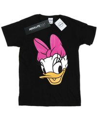 Disney - Ladies Daisy Duck Head Painted Cotton Boyfriend T-Shirt () - Lyst