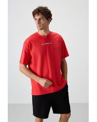 TOMMY LIFE - Oversized Printed Crew Neck T-Shirt - Lyst