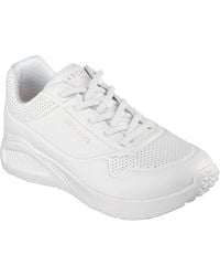 Skechers - Uno Lite Work Polyurethaan Damestrainers Wit - Lyst
