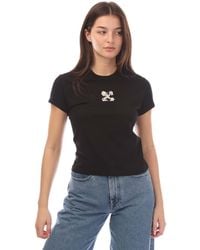 Off-White c/o Virgil Abloh - Embroidered Flower Mini Arrow Fitted T-Shirt - Lyst