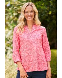 Mountain Warehouse - 'Petra' 3/4 Sleeve Shirt Floral Print Breathable Everyday Top Cotton - Lyst