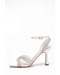 Quiz - Bridal Diamante Heeled Sandals - Lyst