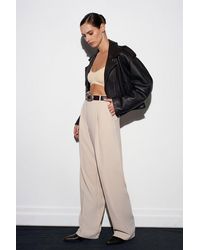 Dilvin - High-Waist Wide-Leg Crepe Trousers - Lyst