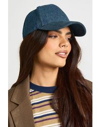 Boohoo - Denim Washed Cap - Lyst