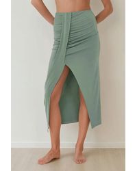 Hiccup - High Waist Bodycon Drapped Maxi Skirt - Lyst