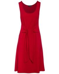 Conquista - Tie Waist Sleeveless Dress - Lyst