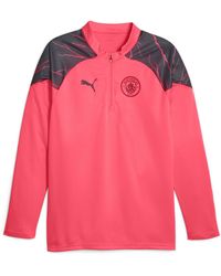 PUMA - Manchester City Football Quarter-Zip Top - Lyst