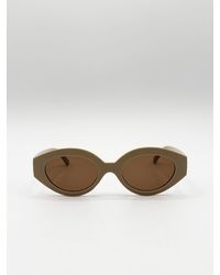 SVNX - Retro Small Oval Sunglasses - Lyst