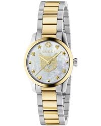 Gucci - G-timeless Iconic Stainless Steel Mother-of-pearl Watch - Lyst