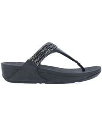 Fitflop - Womenss Fit Flop Lulu Lasercrystal Leather Toe-Post Sandals - Lyst